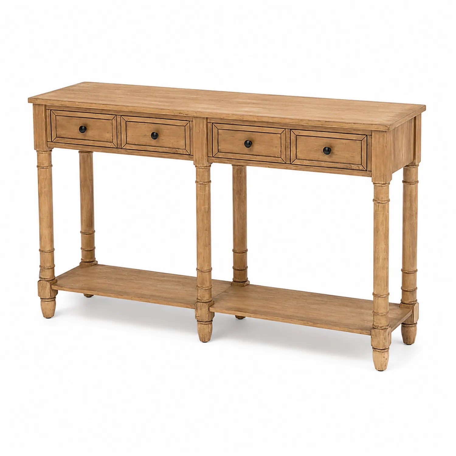 Tavolo Consolle in Legno con Cassetti 120x35x80 cm