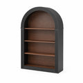 Libreria ad arco in legno e metallo nero