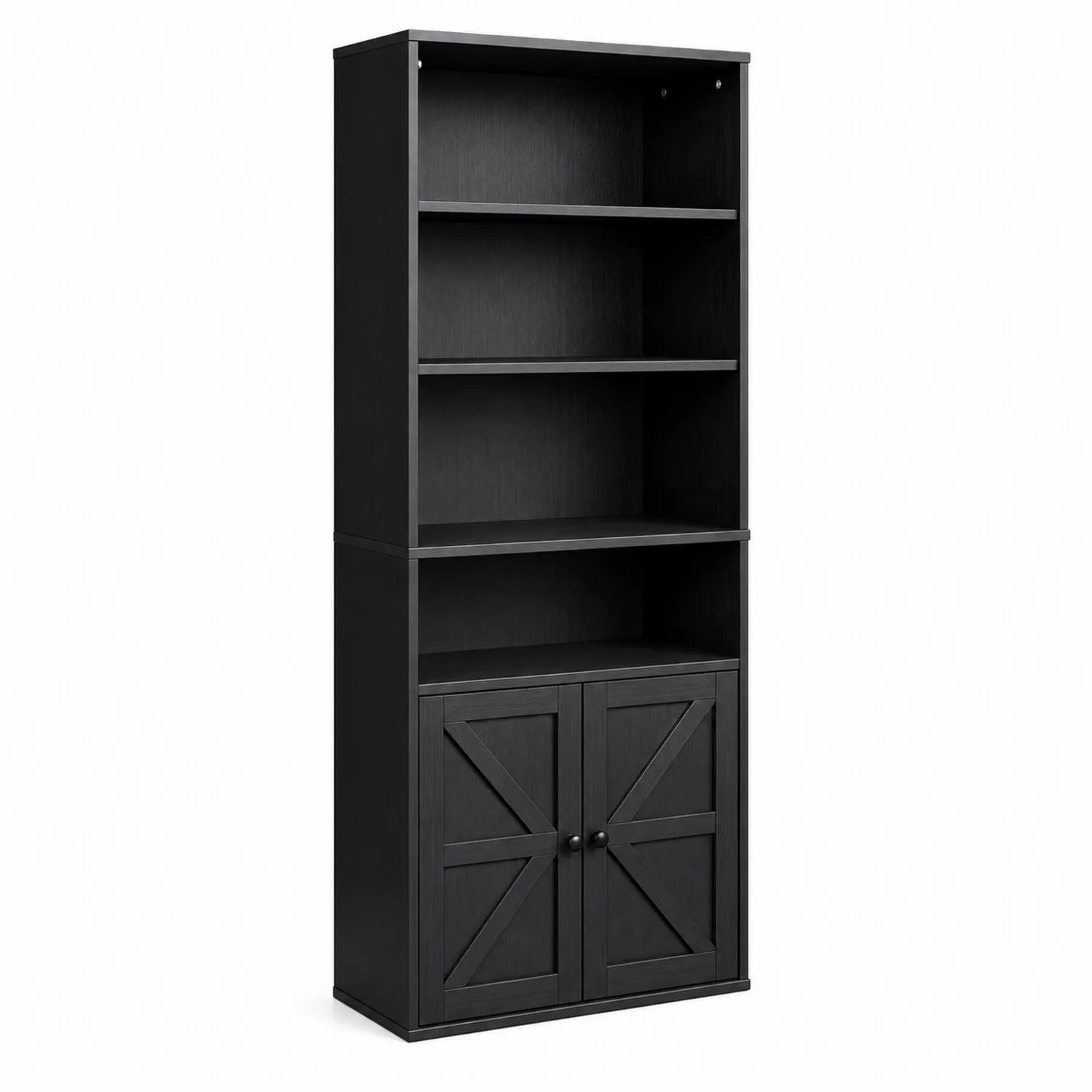 Libreria in Legno MDF con Ante Nero