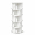 Libreria girevole a 5 ripiani in MDF verniciato bianco